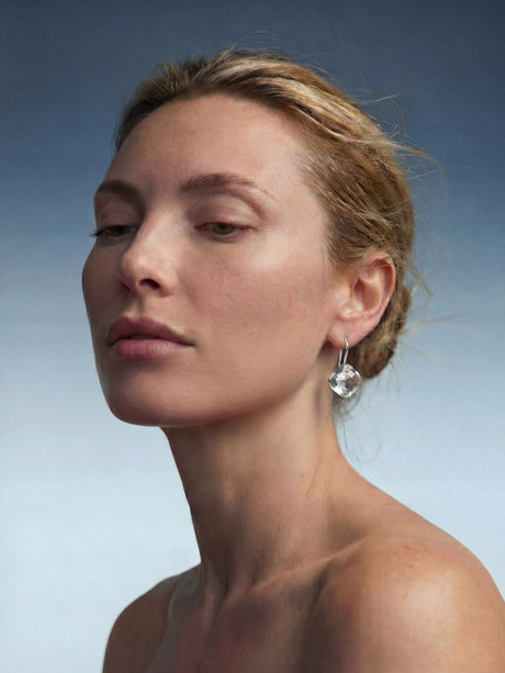 TAKE ME THERE EARRINGS IN CLEAR QUARTZ - Aubrey Gems