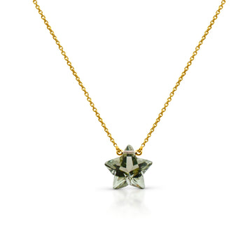 THE STAR CLUB NECKLACE IN GREEN AMETHYST - Aubrey Gems