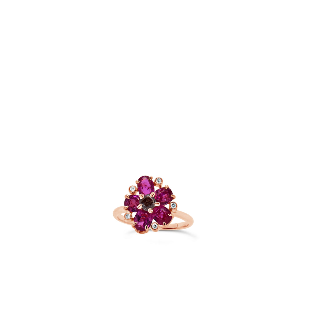 RUBY PETAL RING - Aubrey Gems