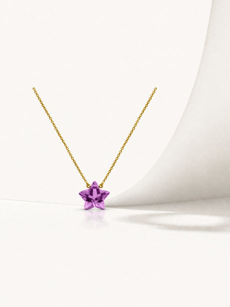 THE STAR CLUB NECKLACE | PURPLE AMETHYST - Aubrey Gems