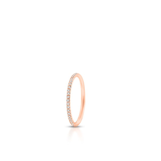 FOREVER YES PETITE DIAMOND BAND ROSE GOLD - Aubrey Gems