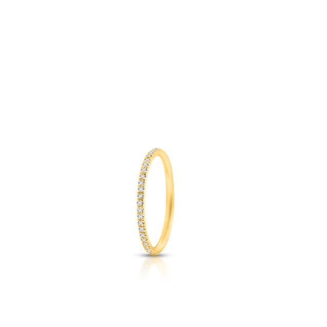 FOREVER YES PETITE DIAMOND BAND YELLOW GOLD - Aubrey Gems