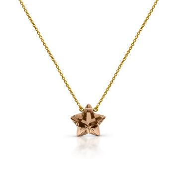 THE STAR CLUB NECKLACE IN SMOKEY QUARTZ - Aubrey Gems